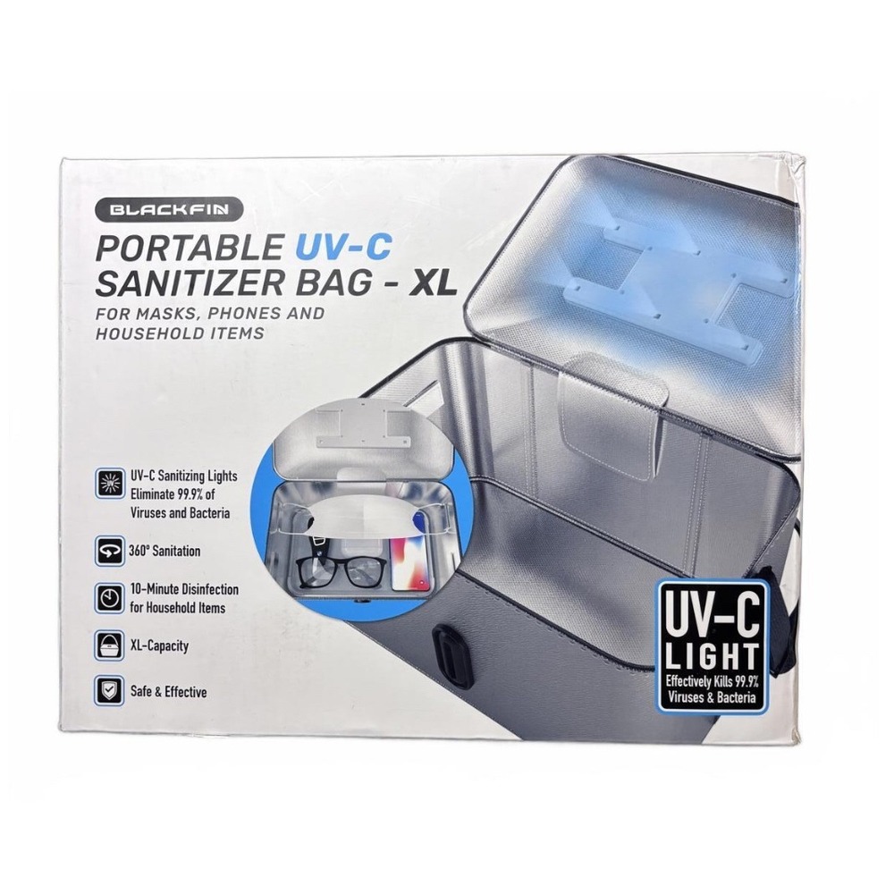 BLACKFIN Portable UV Sanitizer Bag XL for Masks, Phones, Household Items‎
